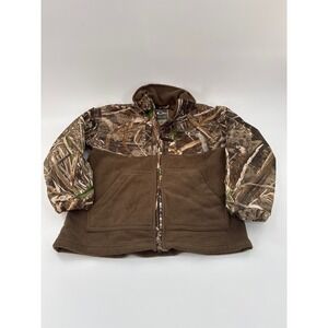 Drake Waterfowl Systems Kids Camo Fleece Lined Jacket Size 10